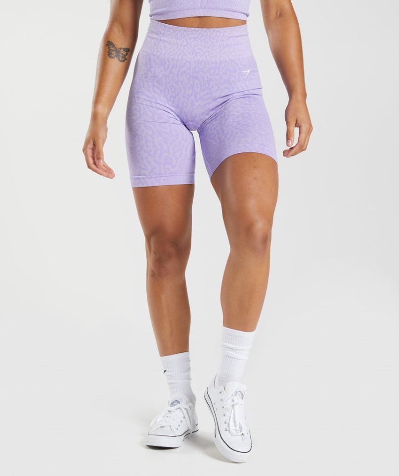 Szorty Gymshark Adapt Animal Seamless Cycling Damskie Głęboka Fioletowe | PL 354QAC